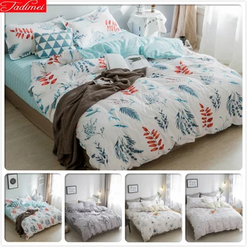 

3/4 pcs Bedding Set Soft Cotton Skin Fabric Duvet Cover Bedsheet Pillowcase Bed Linens Kids Child Single Twin Queen King Size 2m