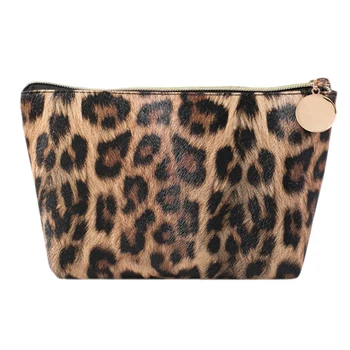 

NEW-Cosmetic Travel Organizer Women's Makeup Tools Brush Organizer Leopard