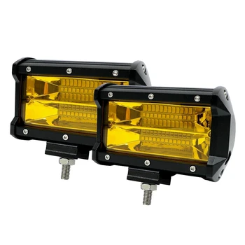 

NEW-2X 5Inch 72W Car LED Work Light SUV Amber Lamp Bar Spot Beam Fog Driving Offroad 12V 80V Driving Work External Lights