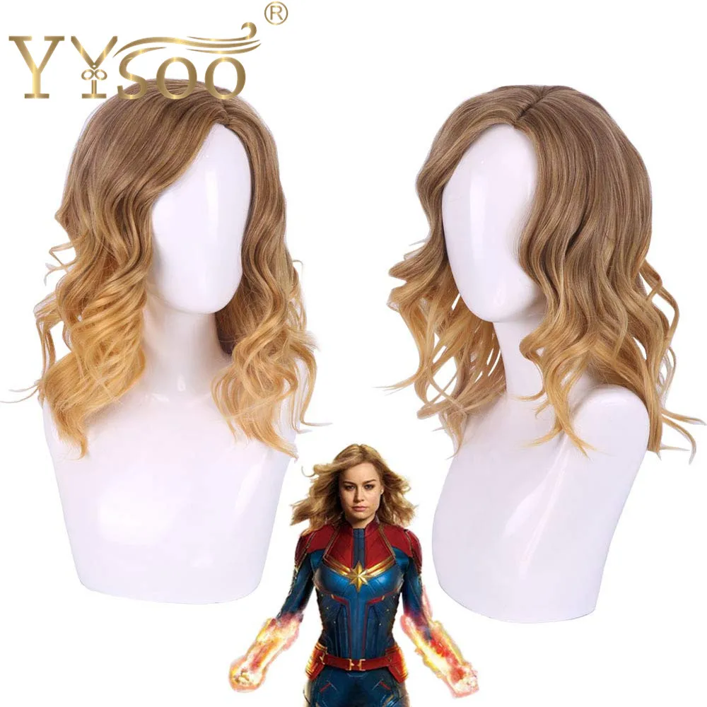 YYsoo 14 ''женский парик для косплея короткий Боб волнистый блонд Омбре