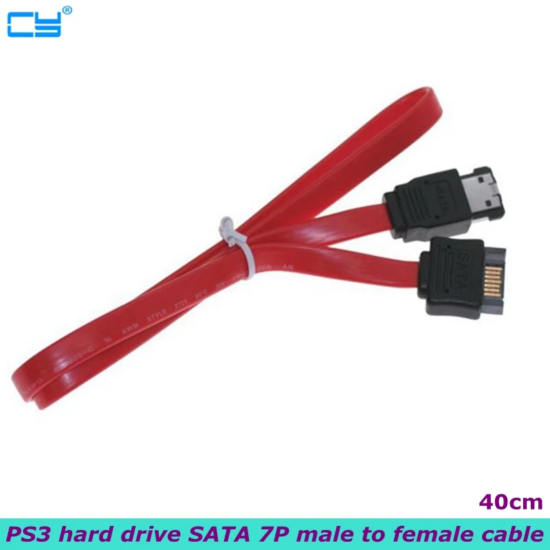 Лучшее качество 40 см PS3 жесткий диск SATA 7P male esata ESATA Женский Кабельный удлинитель 0 4