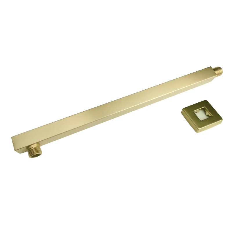 Gold Plated Overhead Shower Head Shower Arm Big and Small Square Round SUS304 Stainless Steel Brushed Oval Modern Indoor Outdoor