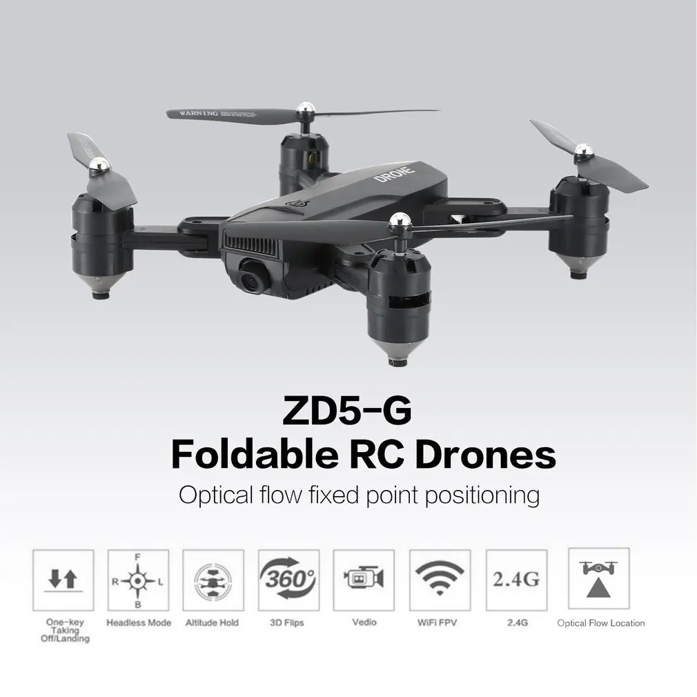 

ZD5-G 4K GPS Folding Drone with Dual Camera Gesture Photo Remote Control Toy Machine Headless Mode Optical Flow Positioning