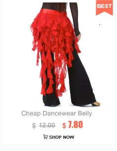 Women Belly Dance Clothing Accessories Teardrop Paillettes Fringe Wrap Elastic Base Tie-Dye Triangle Belts Coins Hip Scarf