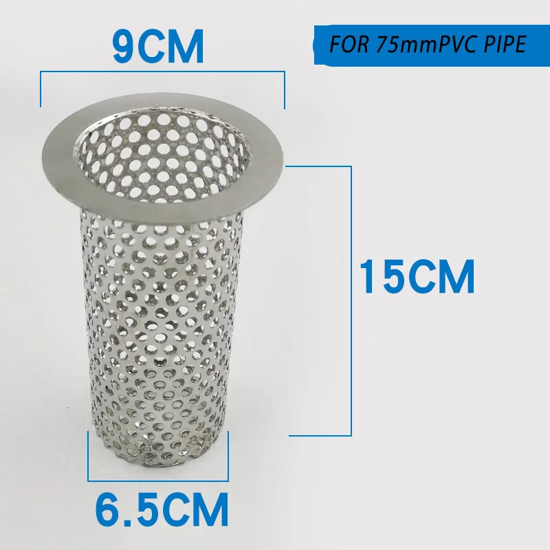 Sink Drain Strainer Floor Drain Filter 1PCS 30-75PVC Kitchen Sink Filter Stainless Steel 304 for restaurants