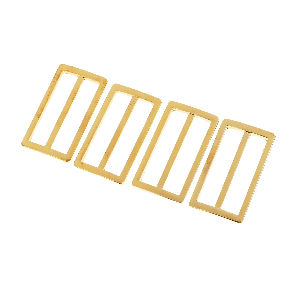 4Pc Metal Sliding Bar Tri-glide Roller Buckles 38mm Strap Webbing Slider For Bag