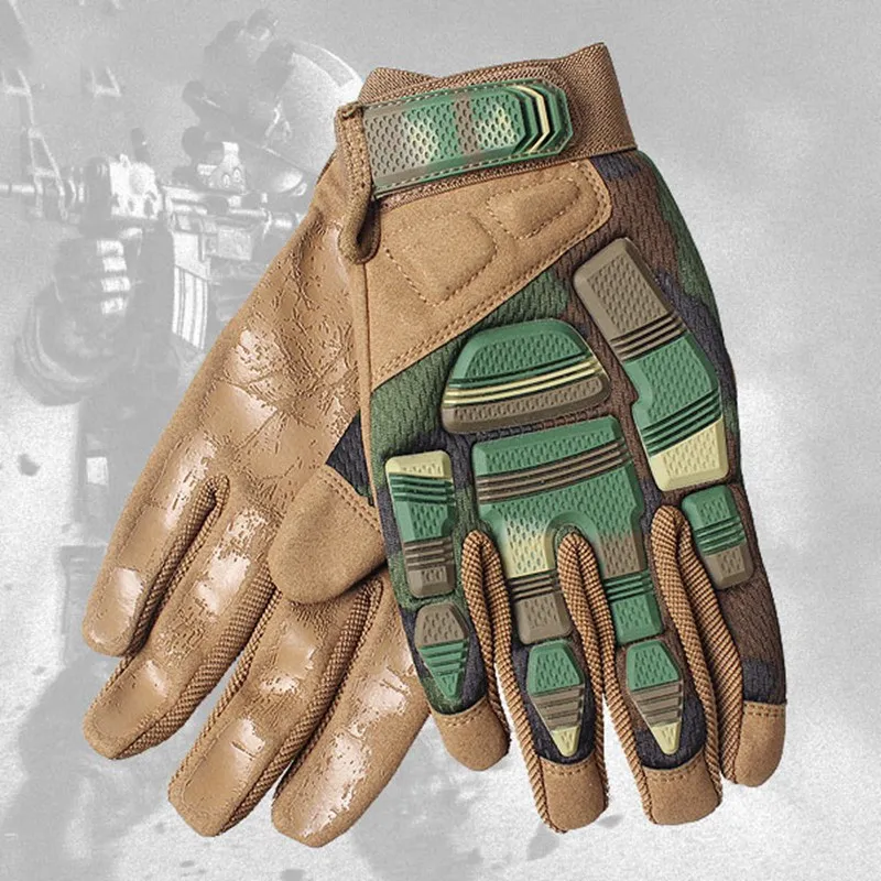 

New Full Finger Camouflage Tactical Gloves For Hunting Airsoft Military Army Armor Gloves Outdoor Camping Hiking Sport Gloves