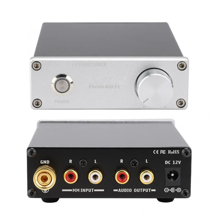 Позолоченный для RCA входного выхода PHONO BOX P1 мм усилитель проигрывателя записи 110-240V NJM2068M чипсет стабильная передача