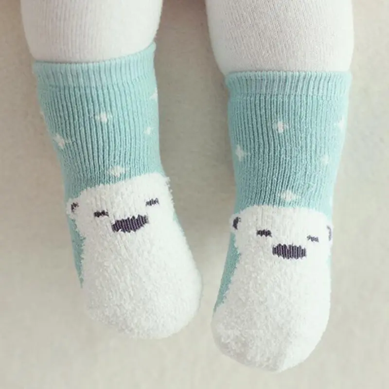 YNewborn Cotton Infant Anti-slip Socks Baby Socks Floor Socks Boys Girls Cute Cartoon Animal Baby Toddler Warm Socks