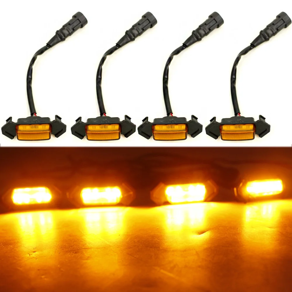 

4PCS Front Bumper Grille Amber LED Lights For Toyota Tacoma TRD Pro 2016-2019