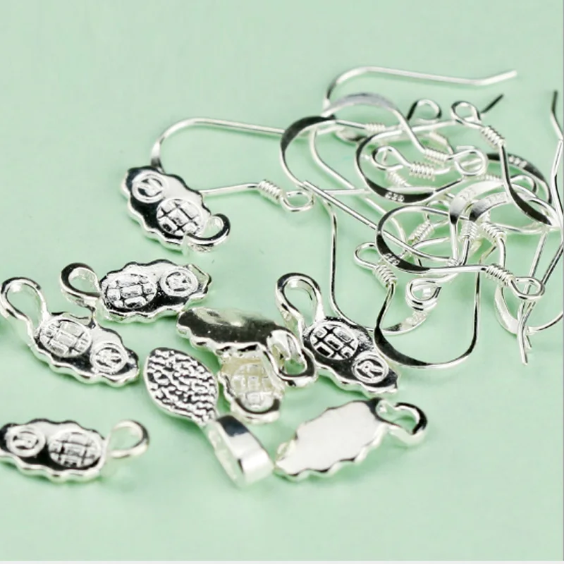 

10 компл./упак. Сделай Сам небольшие ювелирные изделия S925 Серебряные серьги крючок серьги аксессуары СВЧ печи ювелирных изделий