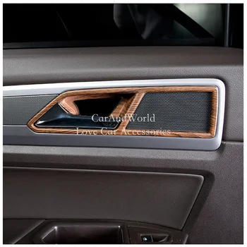 

For Volkswagen VW Teramont Atlas 2017-2019 Interior Door Handle Bowl Frame Cover Trims ABS Chrome Car Styling Accessories
