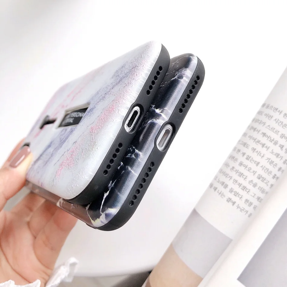 Для iPhone 11 Pro XR XS Max чехол Модный мультяшный силиконовый палец петля кольцо ремешок для iPhone 7 6s 8 Plus скрытый стенд держатель Крышка