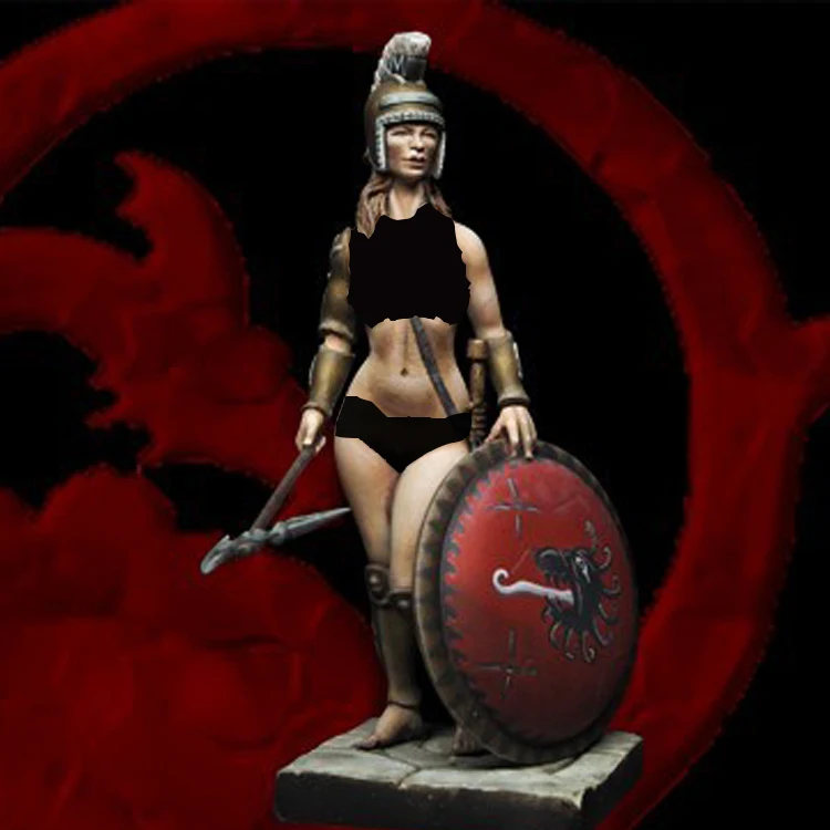 Female Barbarian Woman Unpainted Resin Figure Model Kit Unassembled GK 1/24 