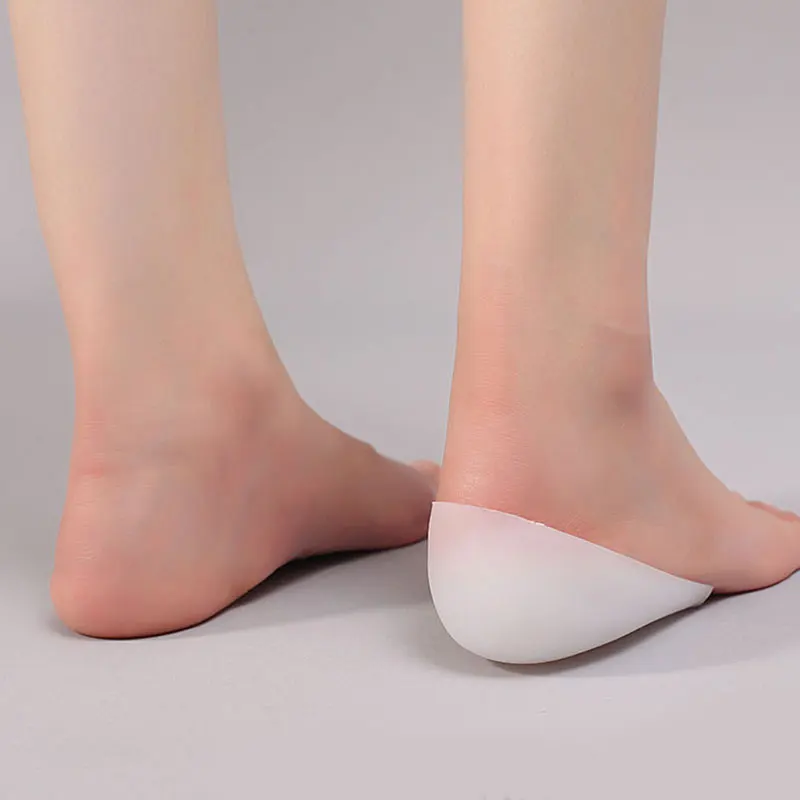 

Solid Silicone Insoles Hard-Wearing Insoles For The Feet Unisex Invisible Height Increase Socks Anti-Slippery Heel Pads Hot Sale