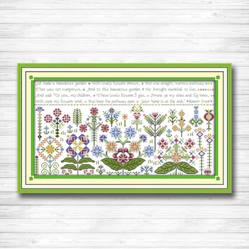 

Tapestry cartoon flower diy painting 14CT 11CT counted cross stitch kits embroidery set Needlework Set chinese cross stitch