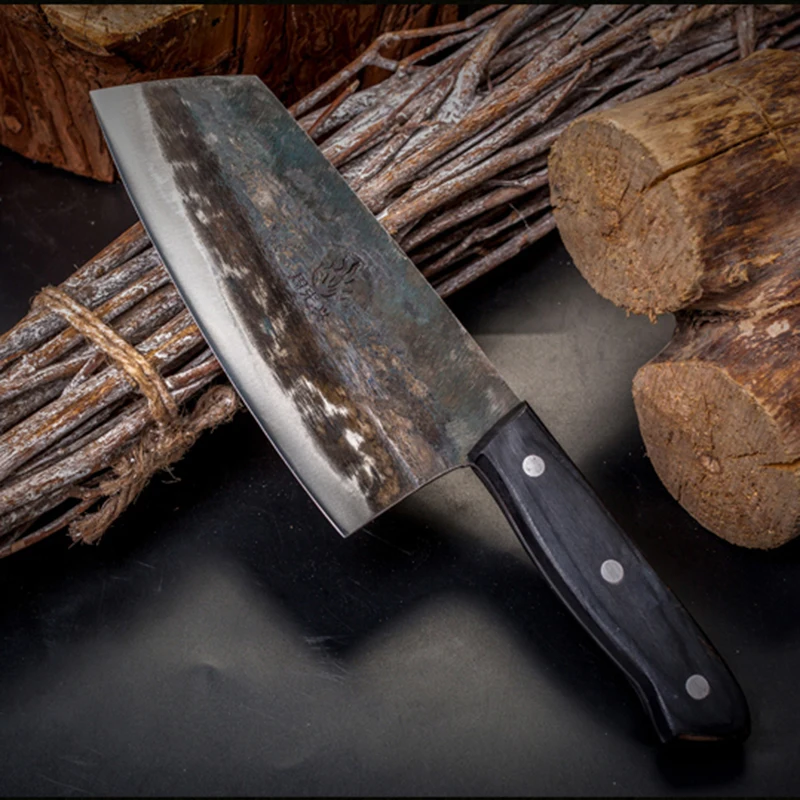 Hand forged kitchen knife High carbon steel meat cleaver ...