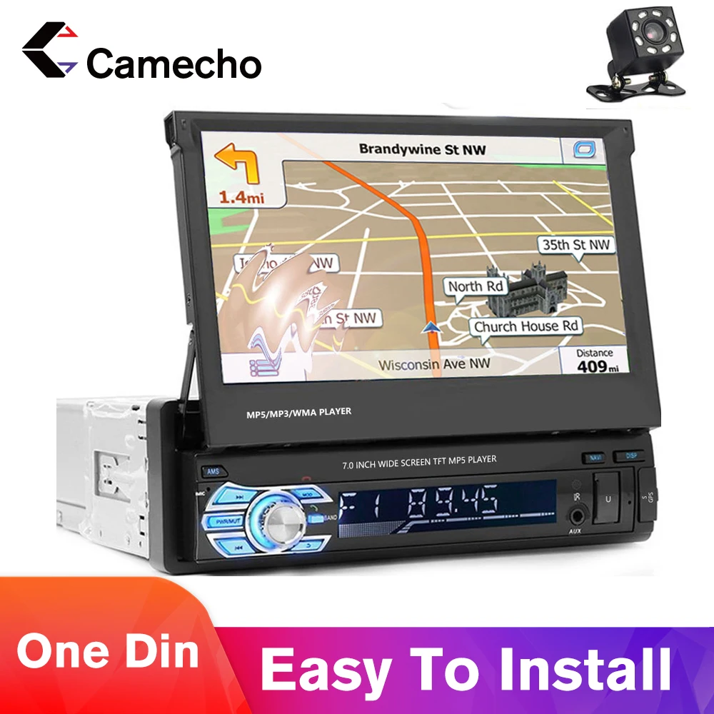 Автомагнитолы Camecho 1DIN 7 &quotHD Автомагнитола стерео радио Bluetooth Android зеркальная