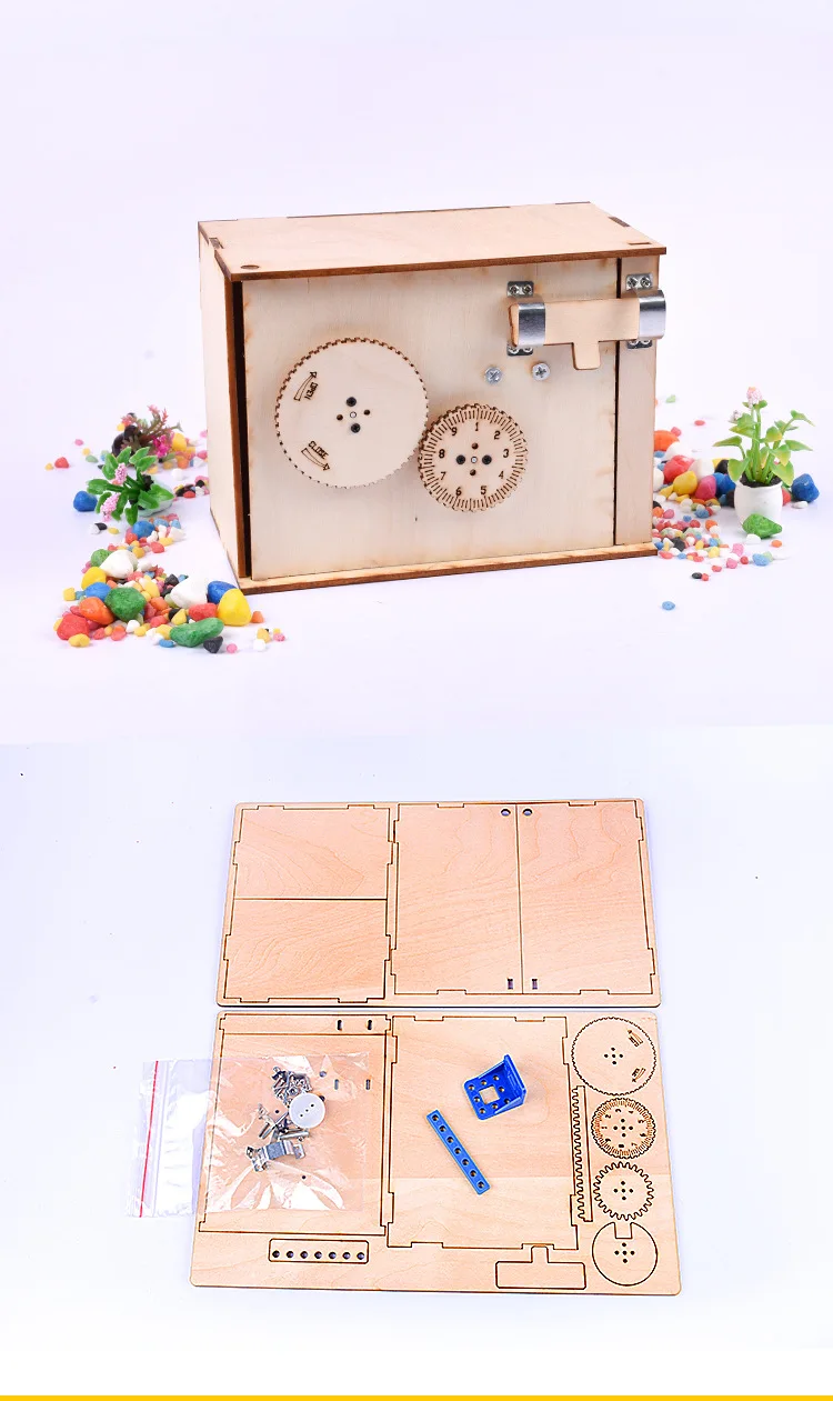 Technological Small Production Diy Mechanical Cipher Box Children's Handicraft Material Package Student Science Experiment Toys