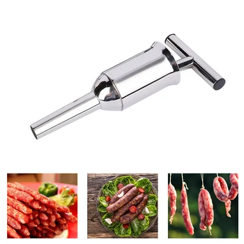 

Gapless Smooth Party Easy Clean Stainless Steel Labor Saving Pushing Multipurpose Kitchen Aid Manual Sausage Maker Meat Stuffer