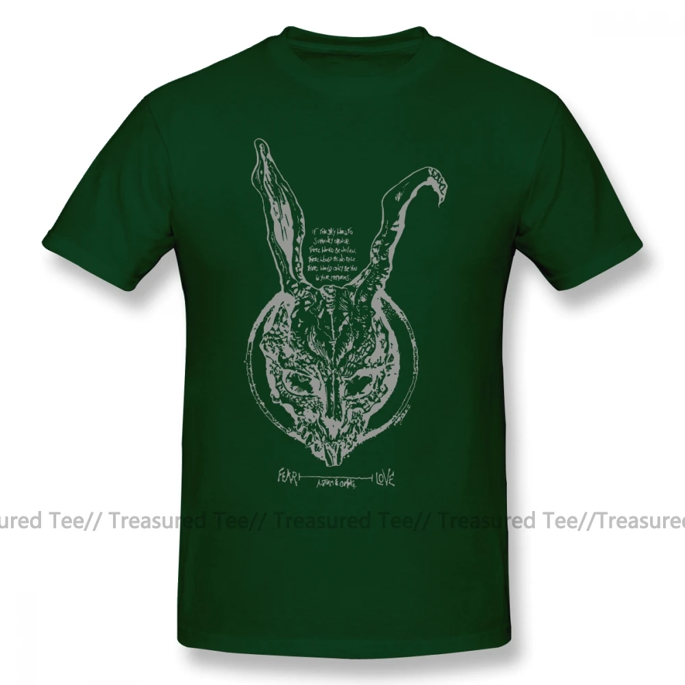 Футболка Donnie Darko, футболка Donnie Darko, забавная Футболка с принтом, 6xl, летняя мужская футболка с коротким рукавом, 100 хлопок - Цвет: Dark Green