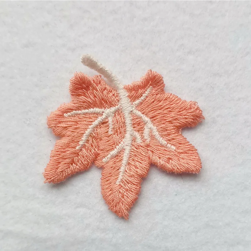 30 Teile/los 5*4CM Stickerei Blatt Applique Für DIY Kleidung Hut Nähen Liefert Haar Clip Zubehör Tuch Dekoration patches – Detail 9