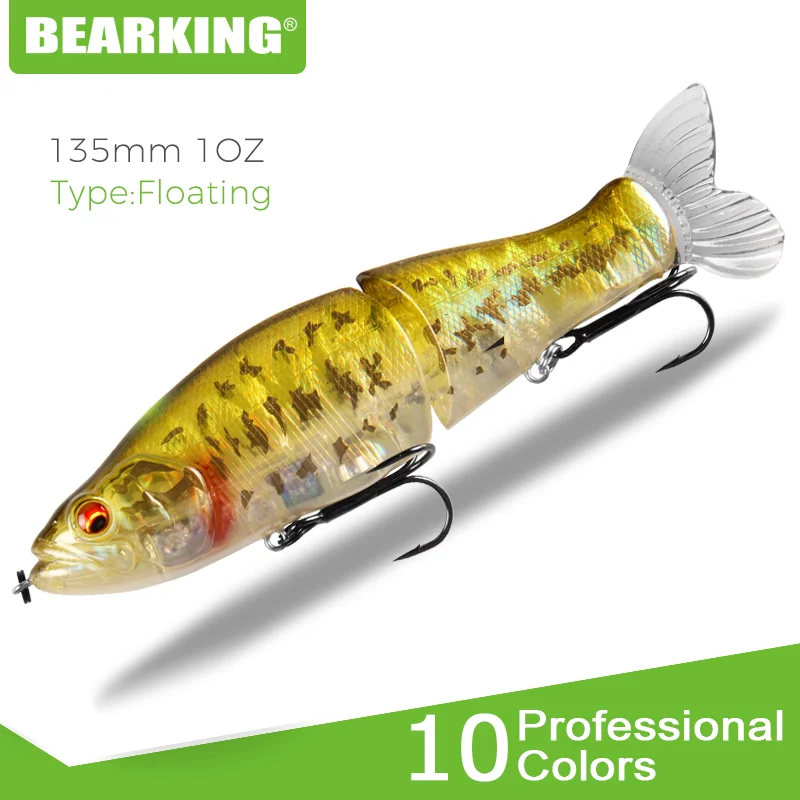 Bearking 135 ミリメートル 1 オンストップ釣具ルアージョイントミノーwobblers Absボディソフトテールswimbaitsソフト ルアー釣り Fishing Lures Aliexpress