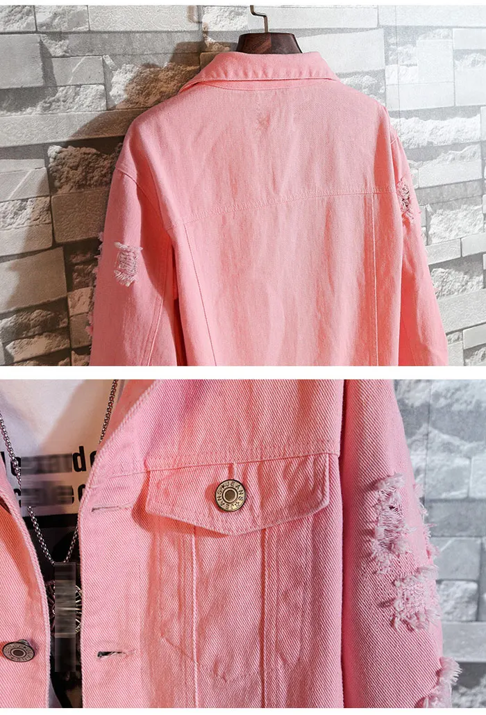 Свободная черная джинсовая куртка размера плюс, 4Xl 5Xl, Весенняя уличная одежда розового и красного цветов, базовая джинсовая куртка Lover'S, повседневная верхняя одежда