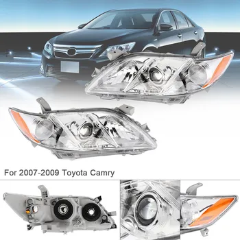

2pcs/pair Waterproof Durable Car Headlight Clear Projector Left And Right Auto Headlamp For 07-09 Toyota Camry CE LE SE