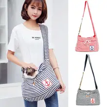 Adeeing Удобная дорожная сумка в полоску с принтом для домашних животных