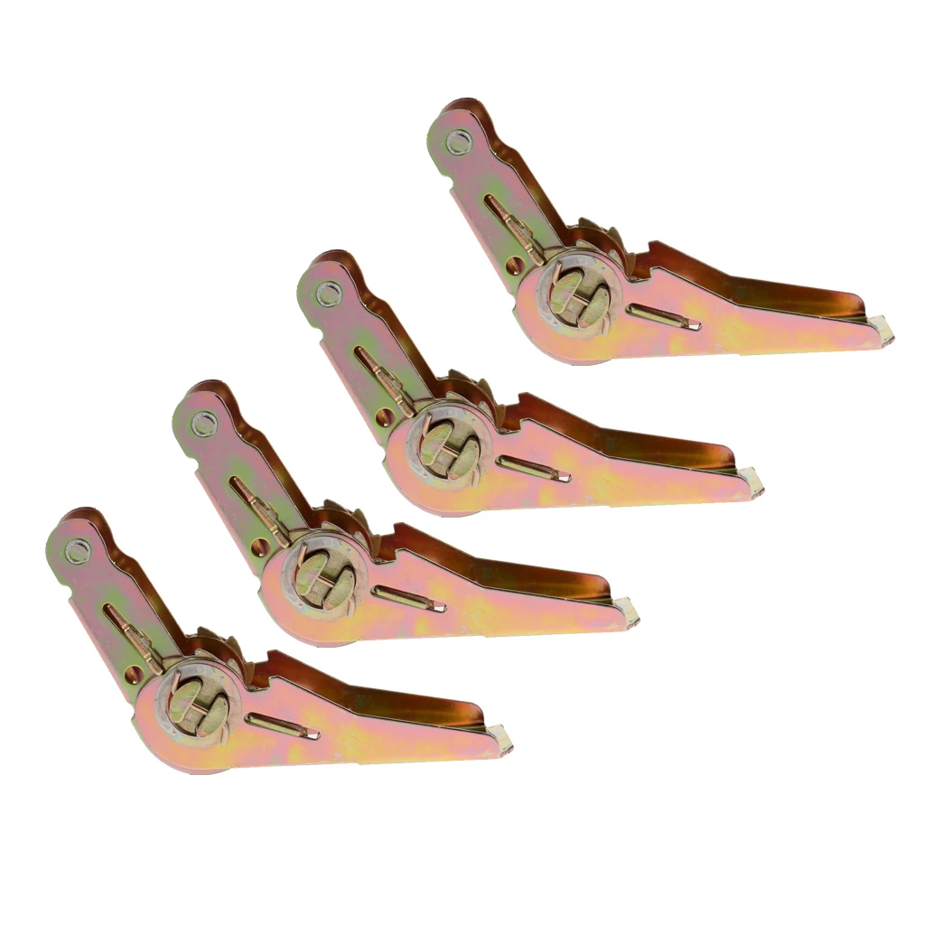 Universal 1' Handle Ratchet Tie Down Lashing Trailer Spare Accessories x4pcs