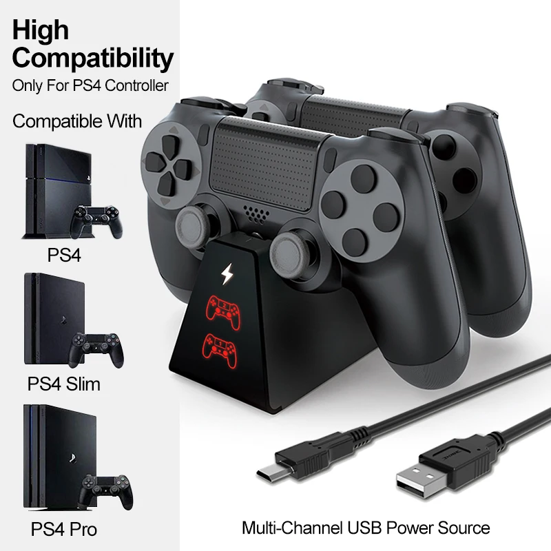 Портативное зарядное устройство двойной зарядки док-станция HD для PlayStation 4 игры
