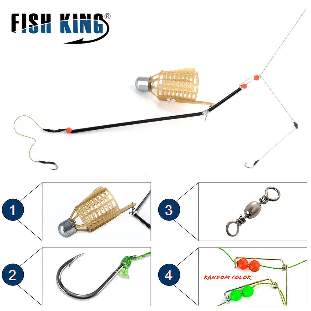 FISH KING 1 шт. два крючка 20 80 г ловушка для карпа искусственная клетка приманки