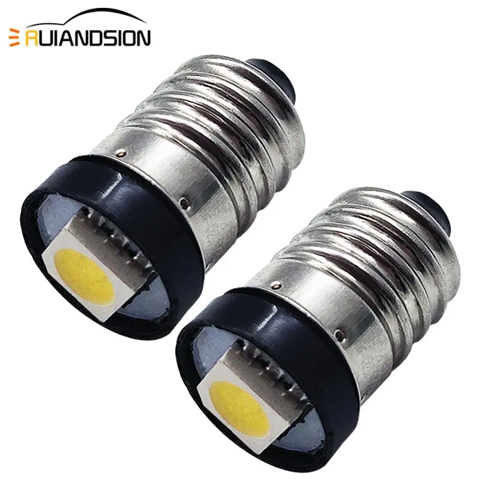 

2X6V 12V 4300K 0.5W E10 1 5050 Car Auto Screw-Socket mini Lamp Led Replacement Light 6000K White