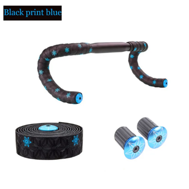 Black-Blue prints Supacaz велосипедный ремень руля, дорожный велосипедный ремень руля, Кош ремень руля, супер палка ремень руля, велосипедный ремень - Цвет: Black-Blue prints
