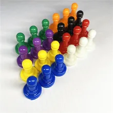 Piezas de ajedrez de plástico para juegos de mesa, paquete de accesorios, componentes, marcadores de mesa, artes y manualidades, 8 colores, 32 piezas