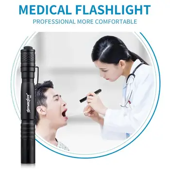 

Pen type XPE LED Sirius eye flashlight clip pocket waterproof light AAA battery power supply wholesale purchasing #4JY25