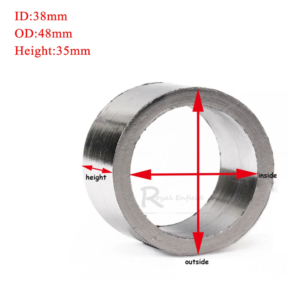 Выхлопная труба, Графитовая прокладка для глушителя, уплотнительная прокладка, разъем для мотоцикла, грязь, велосипед ямы, аксессуары OD 35 мм 42 мм 45 мм 48 мм