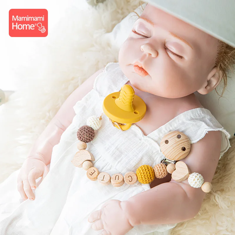 Manequim de Madeira Conjunto Personalizado Chupeta Corrente Faia Clipe Roedor Animal Mamilo Soother Montessori Bebê Mordedor Presentes Recém-nascidos Brinquedos 1 11 de madeira clipe roedor animal mamilo soother