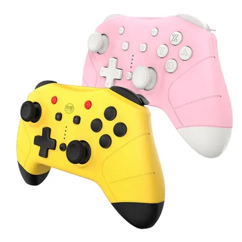 

FOR Nintend Switch Pro NFC Game Pad Wireless Bluetooth Controller Remote Gamepad for Console Joystick PC Yellow Pink