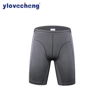 

Men's long wear leg cotton underwear, men's long leg sports running fitness marathon large combed cotton boxer shorts