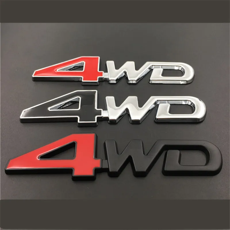 3 шт. автомобильный Стайлинг 12,6*3,2 см Металл 4WD эмблема задний багажник значок боковые логотипы автомобиля наклейки на кузов
