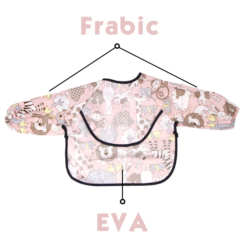 Baby Bib Waterproof Apron Long Sleeve Art Smock for Kids Baby Stuff Chest Protection Feeding Bibs