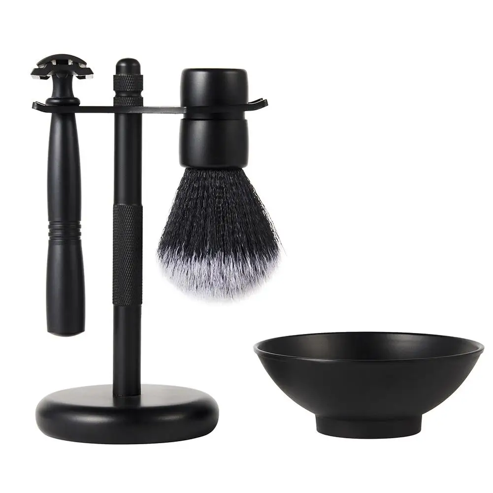 

Manual Shaver Set Shaving Brush Soap Bowl Storage Shelf Repair Grooming Wet Shaving Holder Stand Manual Double-sided Razo