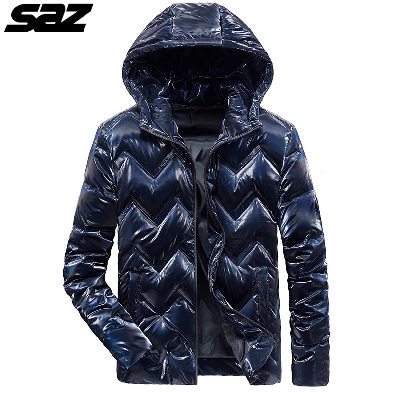 Saz 2020 hombres chaquetas de invierno de los hombres con capucha por la chaqueta de alta calidad de los hombres chaqueta blanco cálido chaqueta de plumón de pato de los hombres