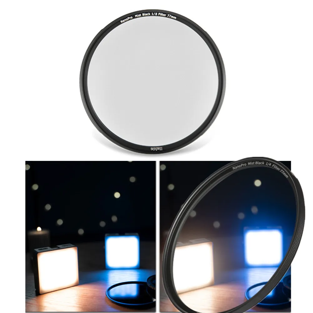 Black Pro Mist 1/4 1/8 Lens Filter Protector Soft Focus Diffuser Diffusion for Camera Lenses Similar to Pro-Mist BLACK MAGIC