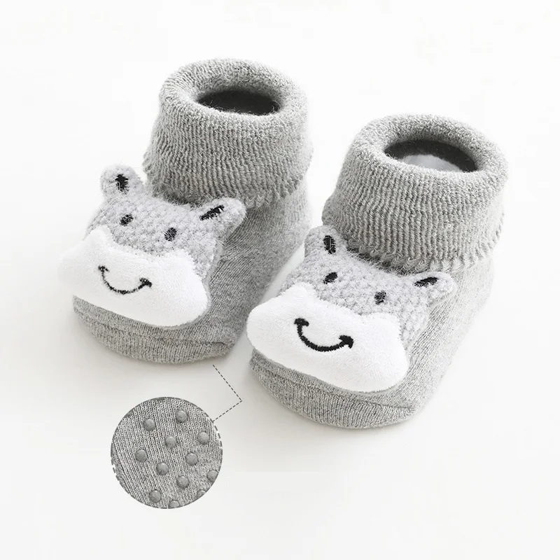 Thick Terry Socks Baby Toddler Socks Doll Animal Socks Non-slip Newborn Socks 