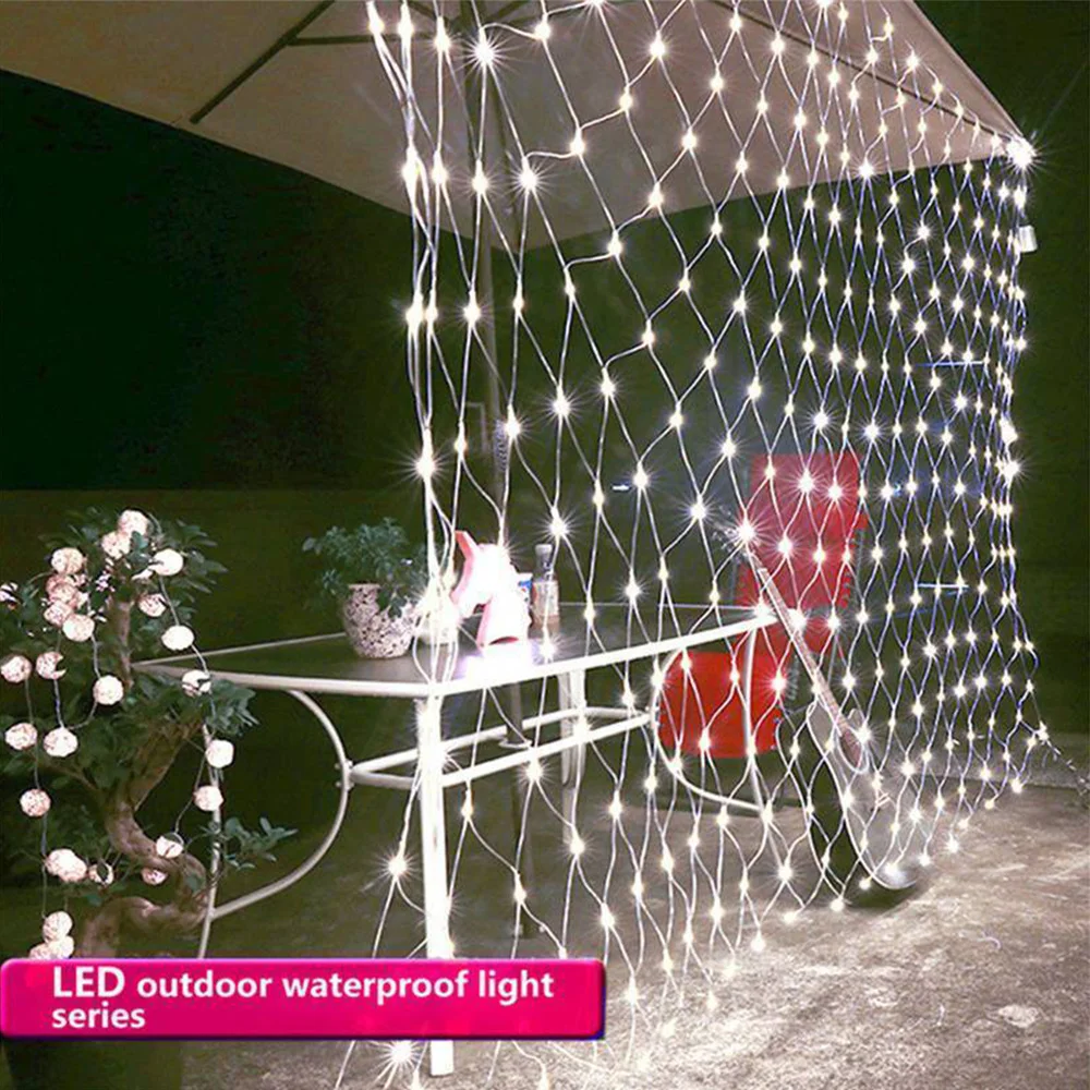 Сетка 110V 96 Led US Plug открытый мигающий Рождественский Декор водонепроницаемый