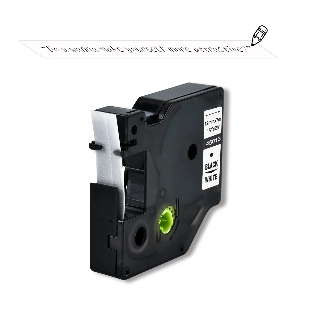 Совместимый с dymo D1 12 мм ленты 45010 45013 40910 40913 43613 43610 кассета лент для Dymo label manager LM 160 280