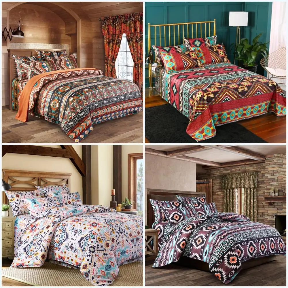 Комплект постельного белья Мандала спокойствия Винтаж в богемном стиле бохо шик